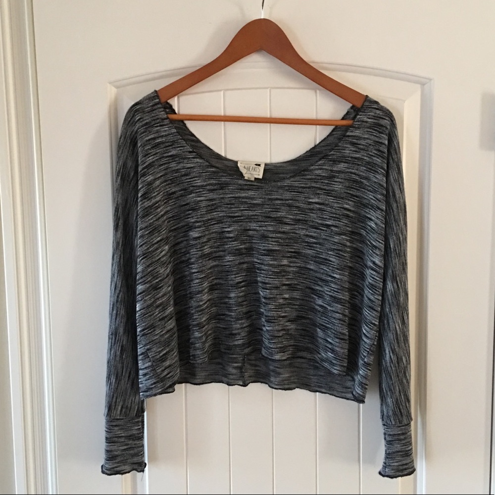 LA Hearts Pac Sun Black & White Crop Top Sz S